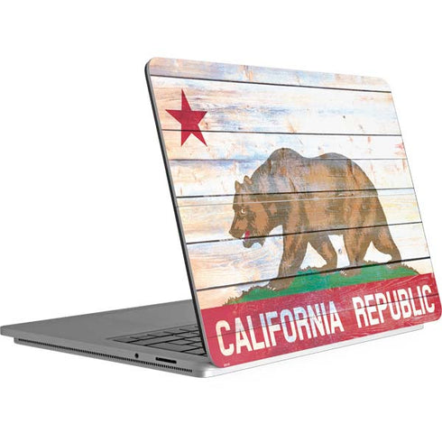 California Flag Light Wood Surface Laptop Studio Skin